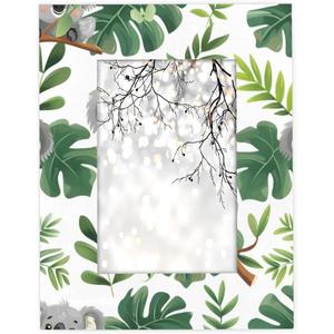 5x7 Picture Frame for Wall and Tabletop Display Wooden Photo Picture Frame Family Weddings Christmas Home Decor Photo Frame Cute Koala Leaf