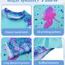 UNIFACO Toddler Girls Swimsuit Rashguard Set Summer Beach Breathable Tankini with UPF 50+ Sun Protection 2-8T (Mermaid Shell)