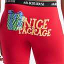Little Blue House mens Funny Boxer Briefs (Red, S)