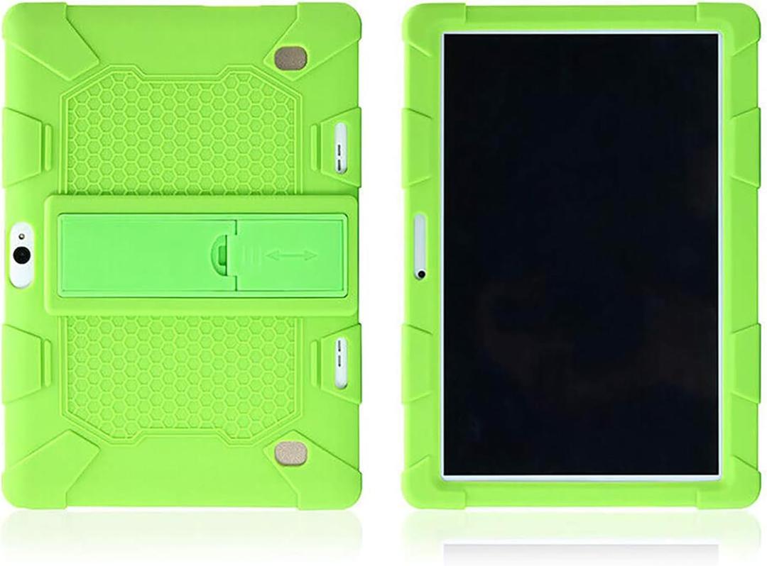 Universal Shockproof Silicone Stand Case Cover for 10.1 Inch Android Tablet PC Protective (Light Green)