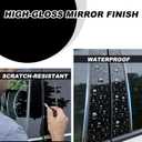A Set Door Window B Pillar Post Cover Trim Molding Kit fit for 2024 2025 Toyota Camry Accessories with Gloss Black Self-Adhesive