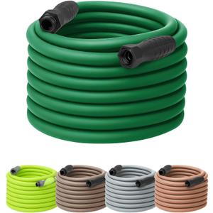 Flexzilla Colors SwivelGrip Garden Hose 5/8 in. x 100 ft., Lightweight All-Weather Water Hose, Durable and Flexible, Leak-Free Connections, Forest Green