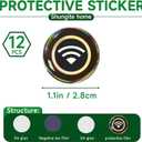 6 Pieces Blocker Protection Neutralizers Stickers for Cell Phones Tablets Laptops Computer WiFi Printer TV Electronic Devices Black