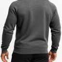 Men's Quarter Zip Pullover Sweatshirts Fleece Sweatshirt Stand Collar Long Sleeve Shirt with kangaroo Pocket (Large, Dark Vintage Heather)