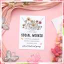 Huquary 12 Set Social Worker Month Employee Appreciation Gifts Bulk Social Worker Necklace with Inspiration Cards Motivational Thank You Gifts for Women Crna Nurse Teacher Volunteer Employee Coworker