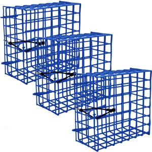Vinyl-Coated Wire Crab Bait Cages for Heavy Duty Crab Trap Pot, Cage Box 6"x6"x3"