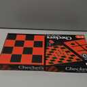 HI-Q Checkers & Tic-Tac-Toe Board Game Set  Classic Strategy for Kids & Family  Features Interlocking Stacking Pieces & Folding Board  Ages 6+