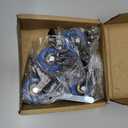 Stem Caster Wheels 2 inch Heavy Duty, Swivel Threaded Stem Mount Casters Set of 4 with American Size UNC 3/8"-16 x 1