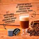 JAVA HOUSE Dark Roast Sumatran Cold Brew Pods, (12 Count) Peel and Pour Pods Hot or Iced Instant Coffee Concentrate, Best By: 30SEP2025