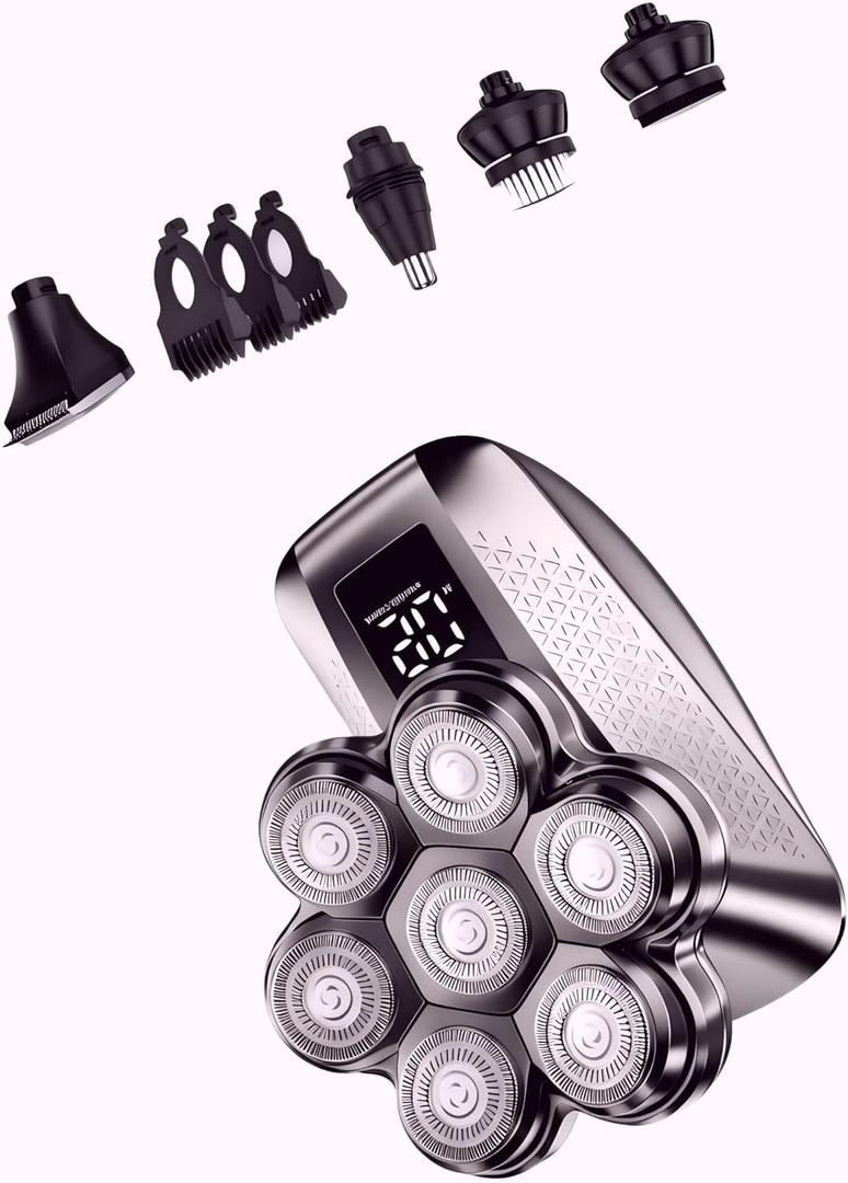 Head Shavers for Bald Men, 5-in-1,IPX7 Wet/Dry Use, Head Shaver,Charge,756709185318
