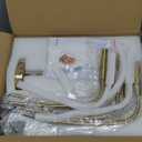 6-Light Gold Farmhouse Chandeliers, Modern Mid Century Candle Pendant Light, Rustic Industrial Metal Hanging Fixture for Dining Room, Kitchen, Bedroom, Living Room, Foyer