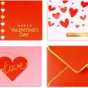 Valentine Cards Boxed with Envelopes - 36 PK - Bulk Valentine's Day Cards for Adults 4 x 6 Inches Blank Vintage Valentine Cards for Husband Wife Him Her