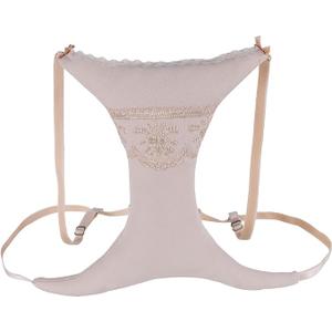 XORIA Breast Pillow for Side Sleepers – 100% Cotton, AntiWrinkle Cleavage Support – Adjustable Strap – Soft Boncuk Fiber Fill – GiftReady in Elegant Red Box (Beige Cream)