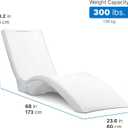 Step2 Vero Pool Lounger, Fade-Resistant, Waterproof Patio Furniture, Pool Lounge Chair for Sun Shelf, Use in Pools with Shelves Up to 12-Inches Deep or Outside Pool Deck, Weighted, White, 1 Pack