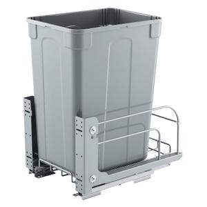 VEVOR Pullout Trash Can for Kitchen Cabinets, 35 QT Garbage Waste Recycling Bin, Under Mount Waste Container, with Heavy Duty Metal Soft Close Sliding System and Door Kit, for Sink, Under Counter