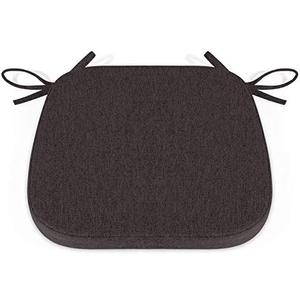 Amazon.com: Shinnwa Dining Chair Cushions, Non Slip Kitchen Chair Pads with Ties, Indoor Seat Cushions, 15 x 15.5 inches, Dark Brown : Home & Kitchen