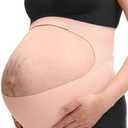 Momcozy Pregnancy Belly Band, CozySupport Ergonest Maternity Belly Band, Invisible Pregnancy Belt for Back, Abdomen, Waist Large