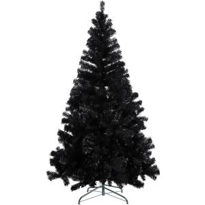 CCINEE 6 Feet Pine Christmas Tree Decor with Solid Metal Stand Artificial Full Black Tree Xmas Decorations for Themed Party Indoor Outdoor Living Room Home