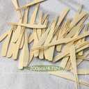 TreeMVI-200pcs Fancy Cocktail Picks: 4.7IN Forks Long Toothpicks Bamboo Skewers Sticks for Appetizers, Fruit, Dessert