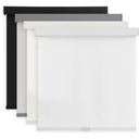 AOSKY Light Filtering Roller Shades Cordless Blinds for Windows, Free-Stop Shades with Valance, 99% Blackout, Thermal Insulated Fabric, UV Protection, Natural Woven Blinds（34" W x 72" H, White）