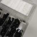 M8-1.25 Bolt x (Length 16/20/25/30mm) Flange Head Bolts Assortment Kit (160 Piece) with 8mm Bolt, Serrated Flange Nuts, Washers, Alloy Steel Black Oxide Finish Plated, Full Thread