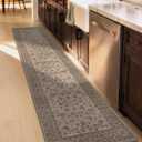 DEXI Kitchen Floor Mats Cushioned Anti Fatigue Runner 24x107 Brown Floral