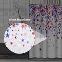 Emvency Shower Curtain, for Bathroom Decor 72" x 72", Falling Blue | Independence Day Stars Waterproof Polyester Fabric Shower Curtains Set with Hooks