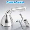 RP48717 Shower Handle Replacement for Delta, Single Metal Lever Handle Adapter with Screw/Hex Wrench/Plug, Durable Bathroom Tub Valve Faucet Part Accessories Compatible with Delta Foundation Series