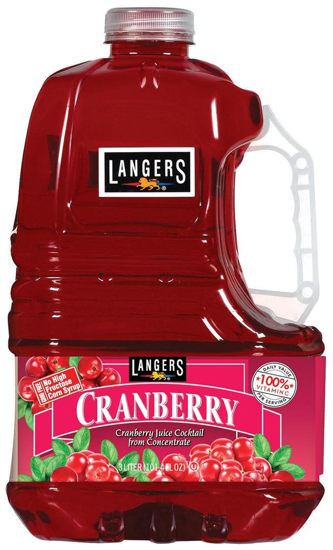 Langers Juice Cocktail, Cranberry, 101.4 Fl Oz (Pack of 4)