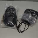 Wavwavw 7 Pcs Halloween Classic Film Character Couples Accessories Costume Set Short Black Pigtail Synthetic Hair Wigs Bolo Tie Straight Bob Wig Retro 90s Movie Cosplay Set for Adult Couple Cosplay