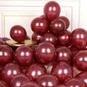 AULE Metallic Burgundy Balloons 5 inch 50 Pcs Maroon Latex Balloons Chrome Helium Shiny Thicken Balloon Perfect Party Decoration for Wedding Birthday Baby Shower Graduation Carnival
