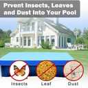 87" X 59" Rectangle Pool Cover, 7 x 4 ft Rectangular Frame Swimming Pool Cover, Durable PE Tarpaulin Dust Proof Rain Proof Garden Outdoor Above Ground Square Pools Cover (87''x59'')
