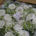 NUPTIO Flower Wedding Centerpieces for Tables - 10 Pcs 14 inch Diam Large White Artificial Flowers Fake Roses Candle Rings Wreaths Spring Summer Wreath for Front Door Weddings Party Ceremony Decor