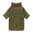 Fitwarm Knitted Turtleneck Dog Sweater, Thermal Dog Winter Clothes for Small Dogs Boy Girl, Holiday Pet Outfit, Heather Green, M