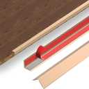2pcs 48" Gold Metal Corner Protectors, Aluminum Self Adhesive Corner Guards, Metal Wall Edge Protector Strip, Furniture Corner Protectors, Edge Trim for Cabinets and Kitchen Islands(0.8"x0.8")