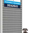 20x25x1 Air Filter-MERV 8, Washable & Reusable Electrostatic Air Filter, AC/HVAC Furnace Filter, Lasts a Lifetime, Permanent Filter, Breathe FresherHome And Office Actual Size:19.75x24.65x0.86Inch