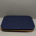 LONBET Laundry Basket with Lid, Made from Breathable Fabric | Aesthetic Clothes Hampers for Laundry with Side Handles & Sturdy Bamboo Frame (40 Gallons - Double, Blue)