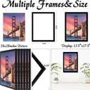6 Sets 14x18 Picture Frame, Frames for 14 x 18 Canvas Collage Photo Poster Certificate Wall Gallery, High Transparent Horizontal Vertical Black 14 by 18 Inches