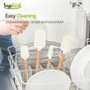 Silicone Spatula Set, Food Grade Rubber Spatula-4 Piece Nonstick Rubber Spatulas, Spoonula, Jar Scraper for Cooking, Baking, Mixing, Frosting - Heat Resistant Up to 600F (Spatulas-Off White)