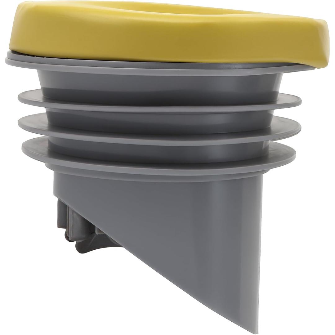 Toilet Flange Wax Ring with Anti-Backflow Valve, Grey, Rubber + Plastic, 3.2-4 inch Waste Line, Toilet Flange Sealing Ring with Check Valve