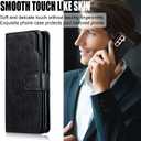 Asuwish Phone Case for Samsung Galaxy S21 FE 5G Wallet Cover With Tempered Glass Screen Protector Flip Credit Card Holder Slot Stand Purse Cell S 21 EF S21FE5G UW S21FE 21S G5 6.4 inch Women Men Black