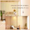 Juexica 3 Pcs Natural Bamboo Wall Panel for Interior Wall 48''x96'' Bamboo Covering Renewable Pole Wainscoting Room Divider Wrap Decor for Bedroom Living Room Kitchen Island Office (Raw)