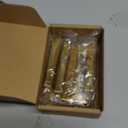 goldenwarm Brushed Brass Cabinet Handles Drawer Pulls and Knobs 5 Pack - LSJ12GD76 Stainless Steel 3 in Bar Handle Knob Pull Fine-Brushed Satin Gold Furniture Hardware (3in hole centers)