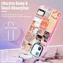 Toycamp for iPhone 12/12 Pro Case for Women, Vintage Collage Art Design, Girls Teens Cute Print Case with Ring Kickstand Cover for iPhone 12/12 Pro (6.1 Inch) (Pink Quotations)