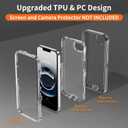 Compatible with iPhone 16e Case with HD Screen Protector, Heavy Duty Shockproof [3 in 1] Clear Phone Cases for iPhone 16e 6.1" (Black)