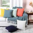 2 x ACCENTHOME Boho Throw Pillow Cover 20x20 Inch (2 Pc) Cotton Hand Woven Decorative Design Pillows for Farmhouse Couch Sofa Bedroom | Sage Tufted Pillow Covers | Home Decor Textured Hug Pillowcases