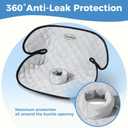 Piddle Pad Car Seat Protector,Waterproof Toddler Potty Training Pad for Car Seats & Strollers,Non-Slip, Leak-Proof & Washable Fits All Seats for Ages 6 Months to 4 Years-2 Pack (Grey)