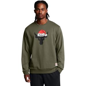 Under Armour Men's Project Rock Red One Believe Crew Neck Sweatshirt (S)