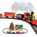 Christmas Train Sets for Around The Tree,Kids Train Set Steam Trains for Boys Girls,Sounds & Lights, for Kids 4 5 6 7 8 + Years Party Favors Party Decorations