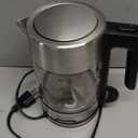 Amazon Basics Electric Kettle with Glass Carafe for Tea and Coffee, Fast Boiling, Auto Shut-Off, Boil-Dry Protection, Temperature Control, Removable Filter, 1 Liter, 1500W, BPA-Free